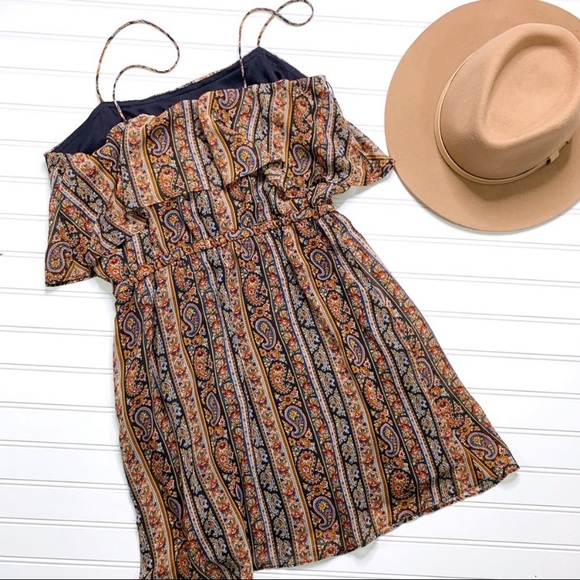 MANGO boho floral & paisley print layered dress - Picture 3 of 5